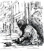 Il mendicante scalzo