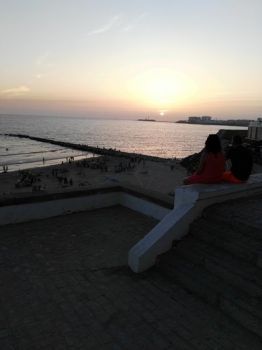 La puesta del sol