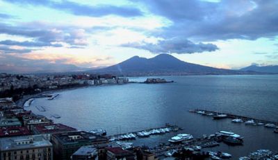Napoli sotto la pioggia