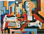 Studio con quella testa di gesso di Picasso